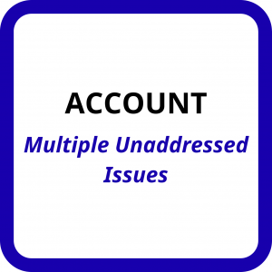 Account – Multiple Unaddressed Issues