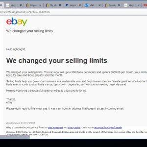 EBAY – Selling Limit